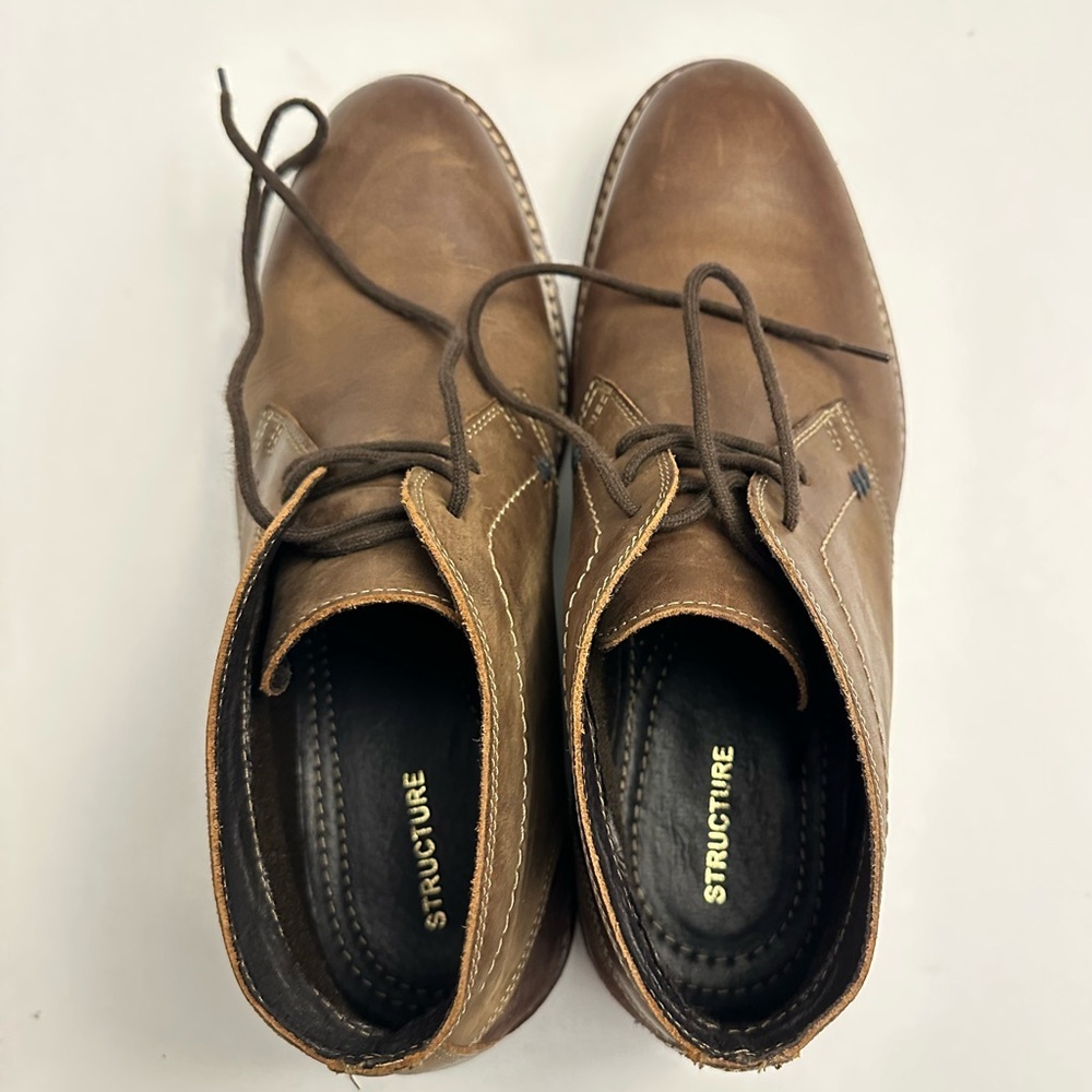 Structure Lionel Men's Leather Chukka Boots in Brown Size 9.5 - Picture 5 of 12
